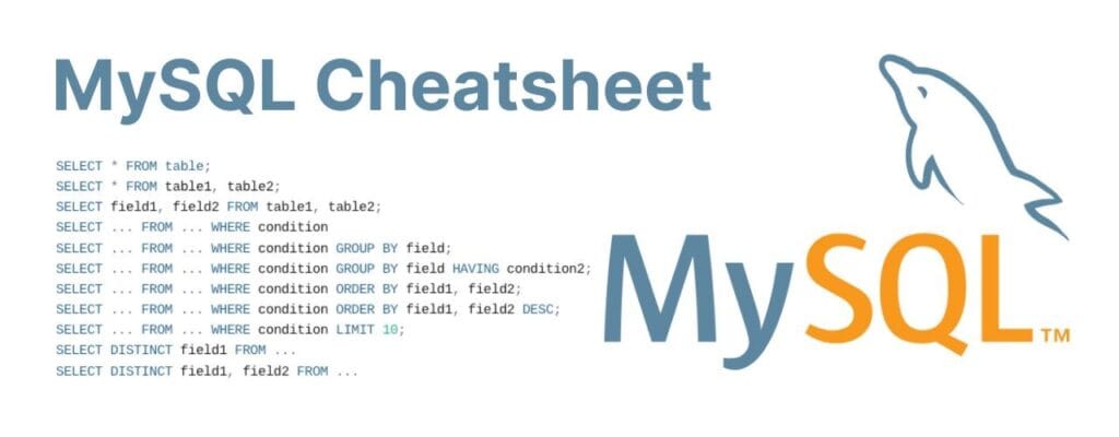 mysql cheatsheet
