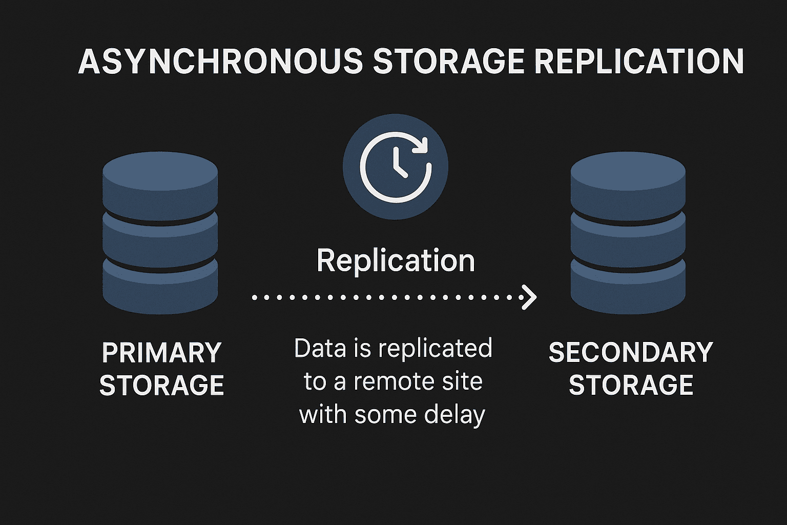 Asynchronous Storage Replication infographics