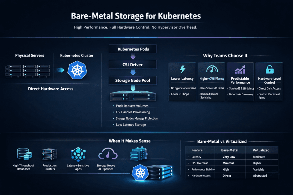 Bare-Metal Storage for Kubernetes infographic