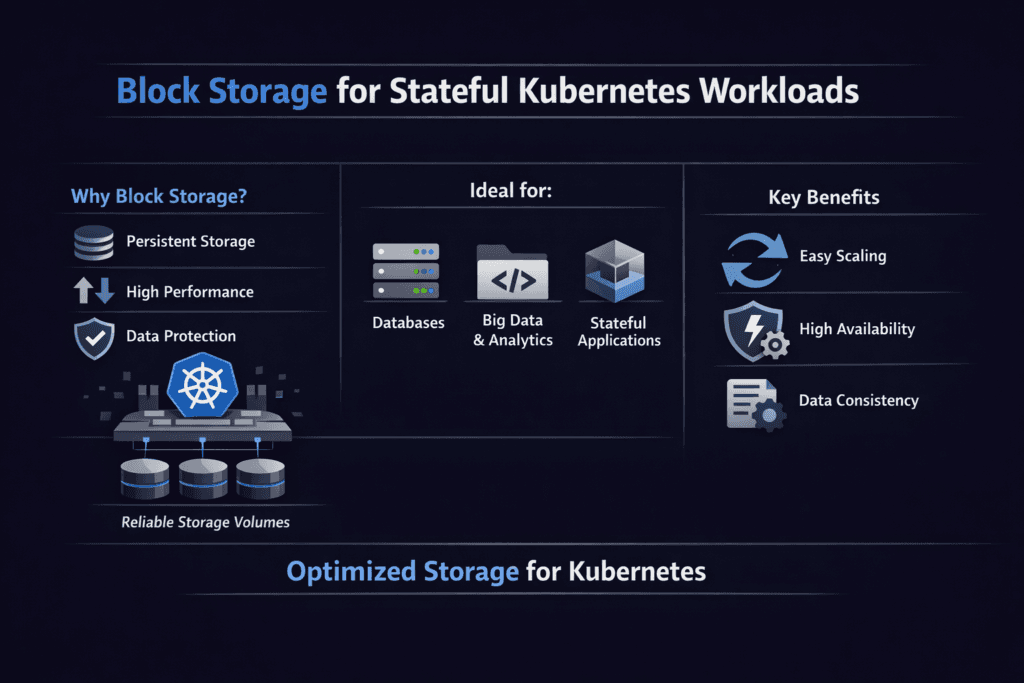 Block Storage for Stateful Kubernetes Workloads infographic