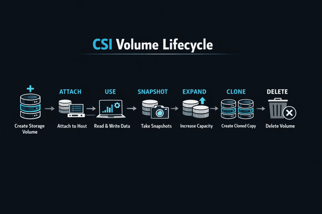 CSI Volume Lifecycle infographic