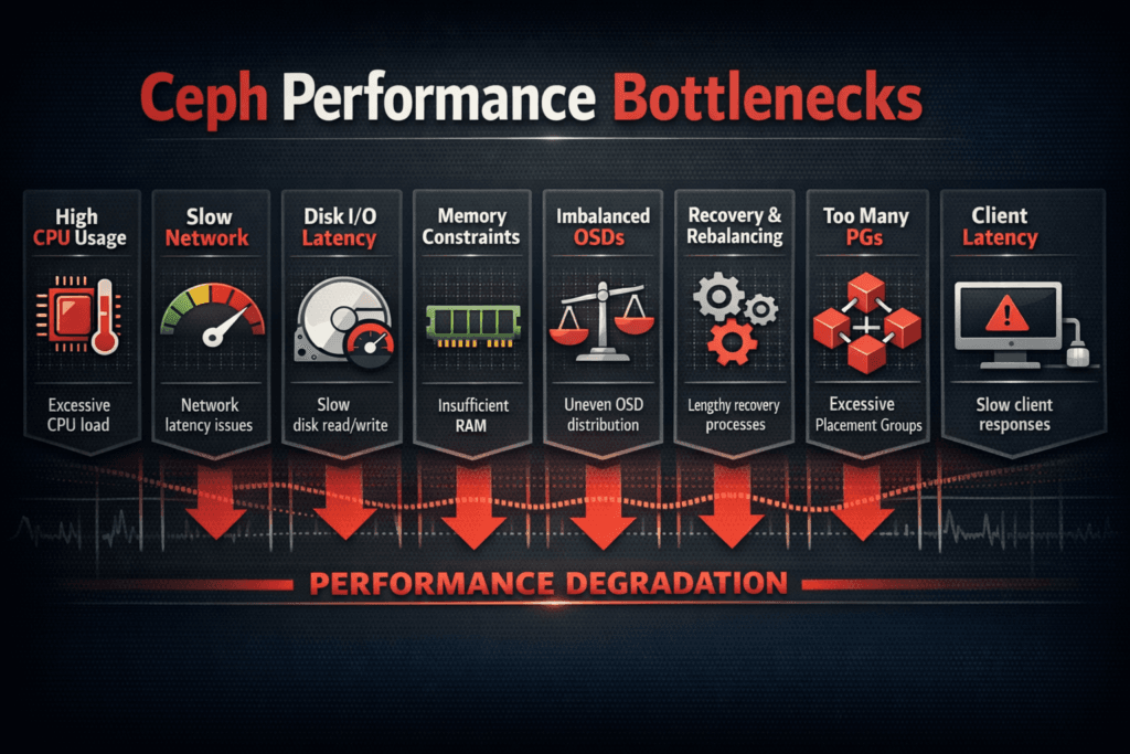 Ceph Performance Bottlenecks infographic