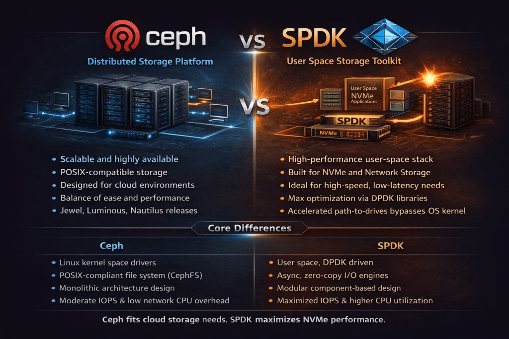 Ceph vs SPDK infographic
