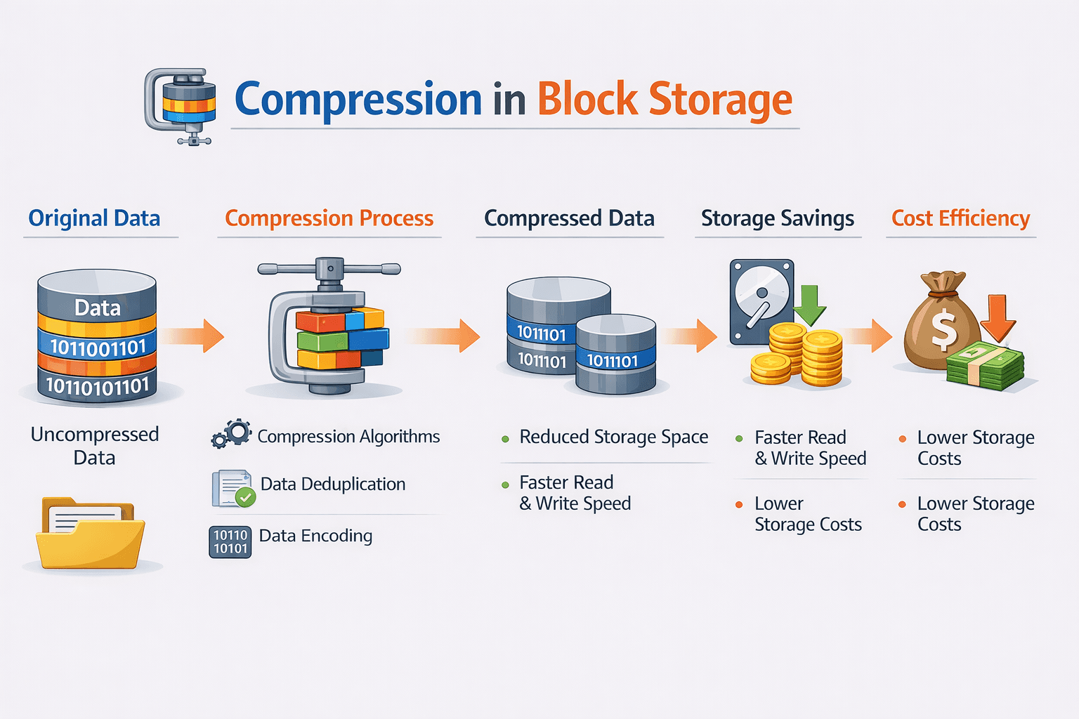 Compression in Block Storage infographic