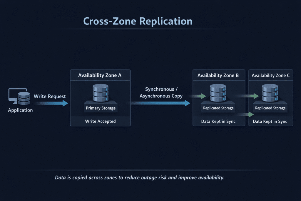 Cross-Zone Replication infographics