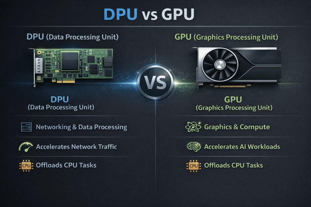 DPU vs GPU infographics
