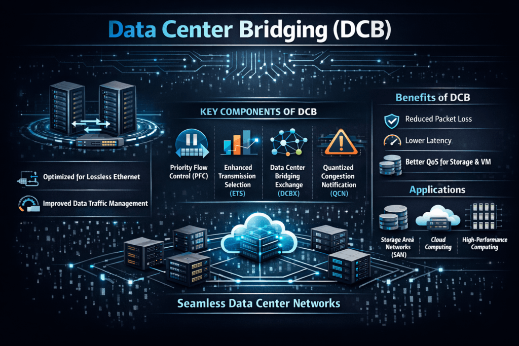 Data center bridging (DCB) infographic