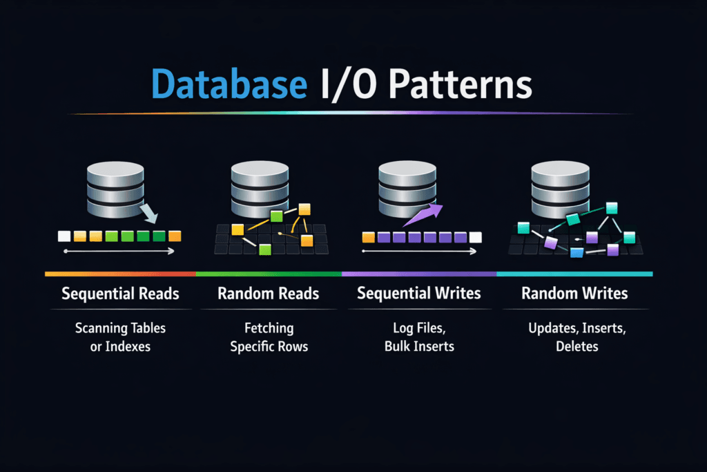 Database IO Patterns infographic