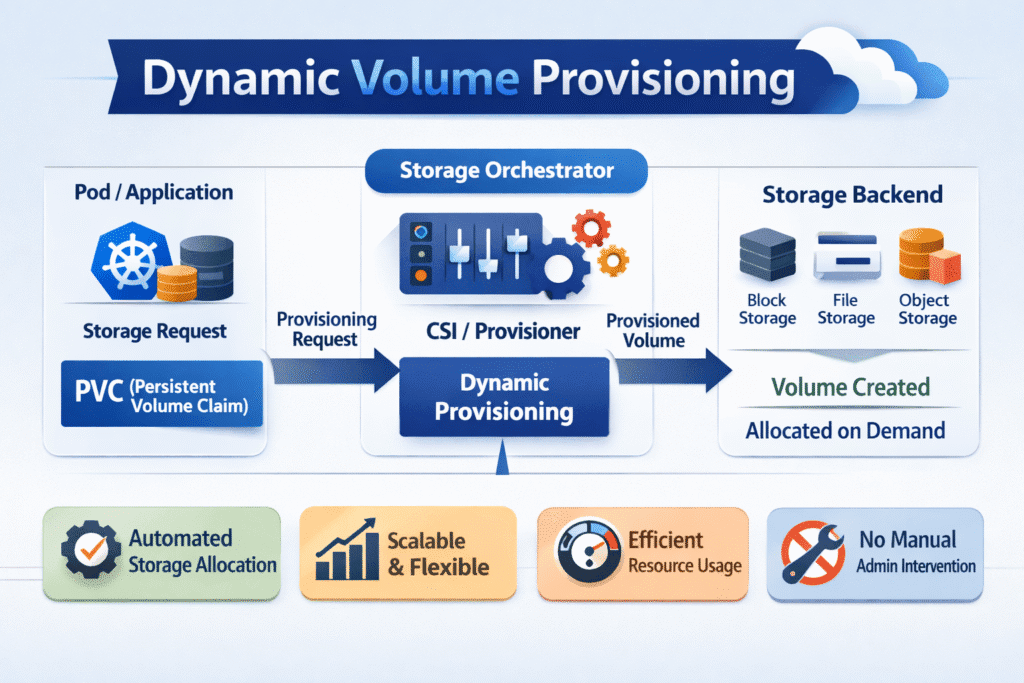 Dynamic Volume Provisioning infographic