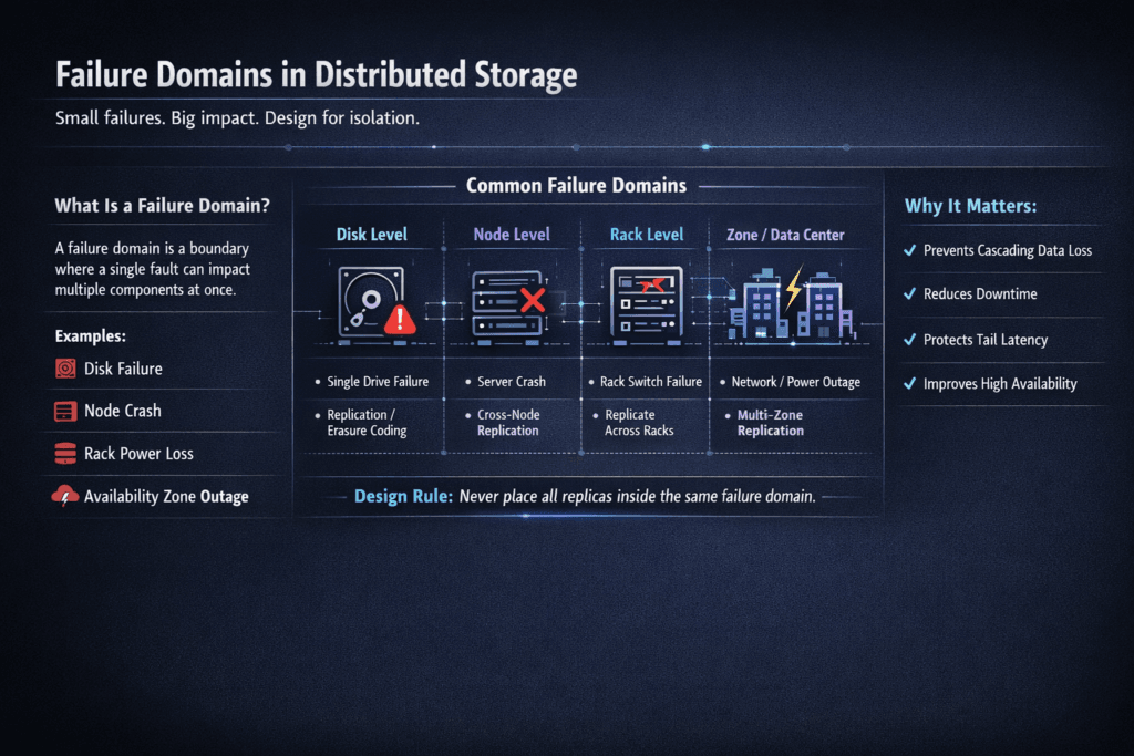 Failure Domains in Distributed Storage infographic
