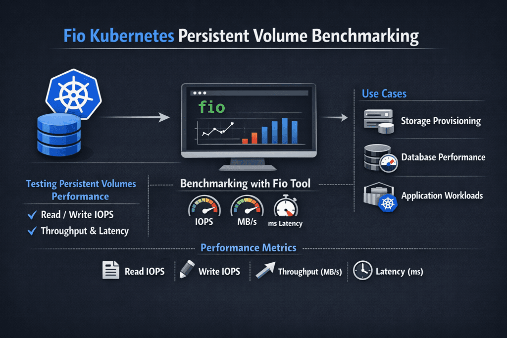 Fio Kubernetes Persistent Volume Benchmarking infographic