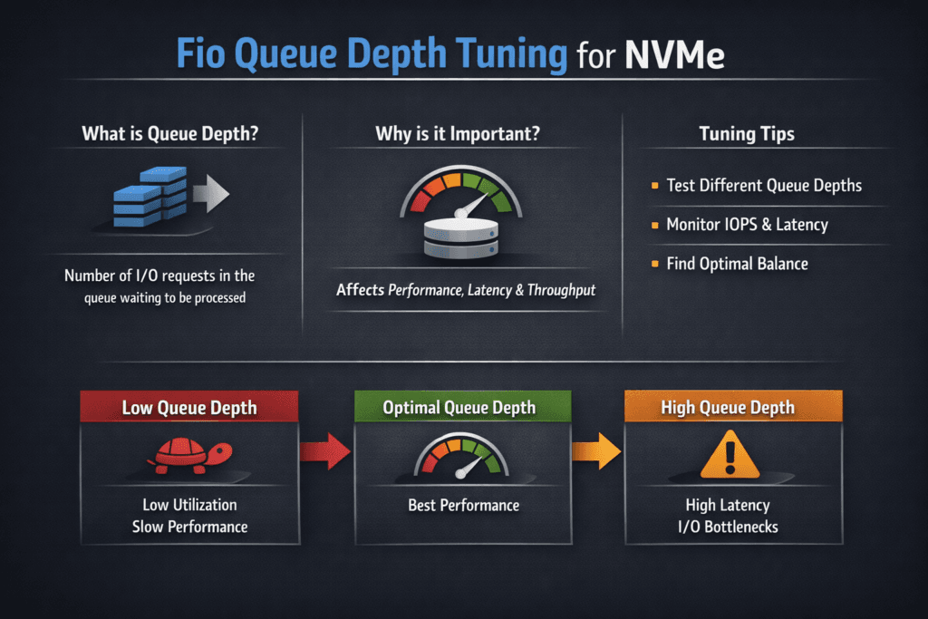 Fio Queue Depth Tuning for NVMe infographic