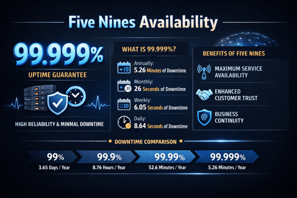 Five Nines Availability infographic