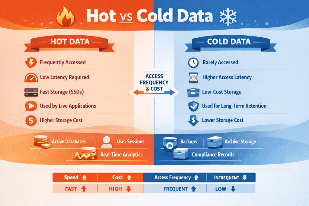 Hot vs Cold Data infographics