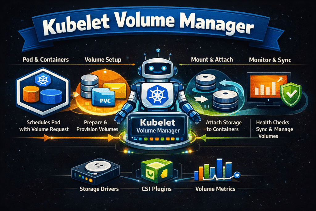 Kubelet Volume Manager infographic