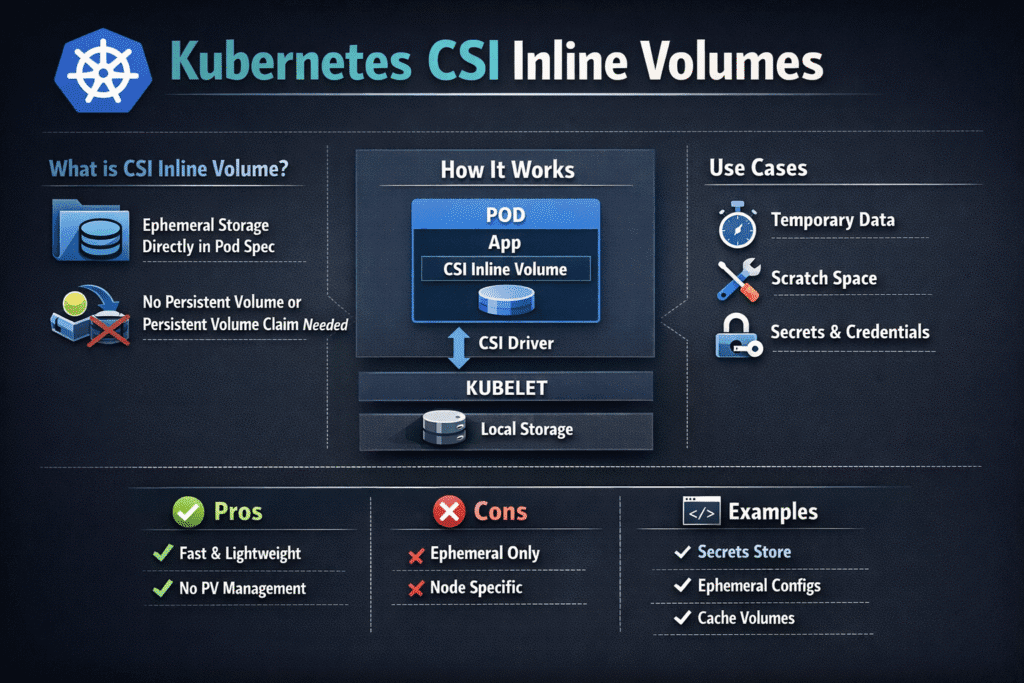Kubernetes CSI Inline Volumes infographic