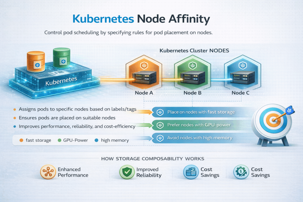 Kubernetes Node Affinity infographic