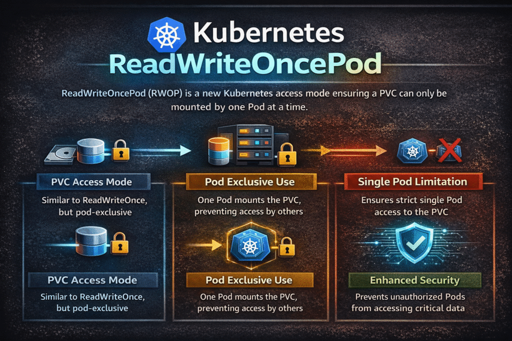 Kubernetes ReadWriteOncePod infographic