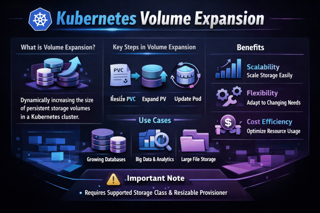 Kubernetes Volume Expansion infographic