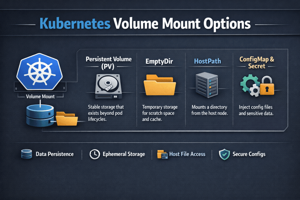 Kubernetes Volume Mount Options infographic