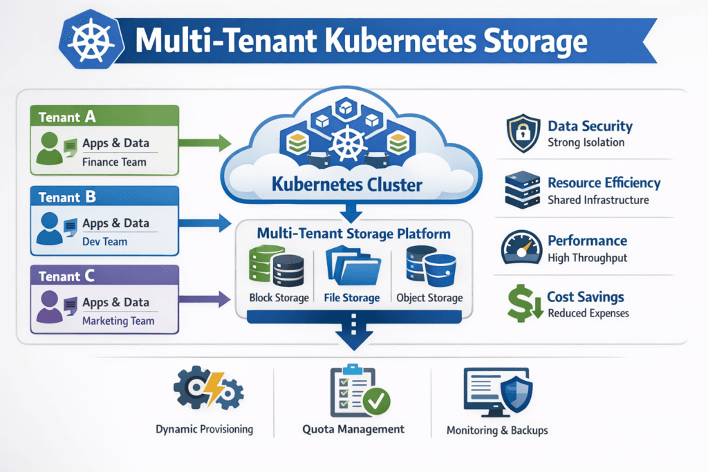 Multi-Tenant Kubernetes Storage infographic