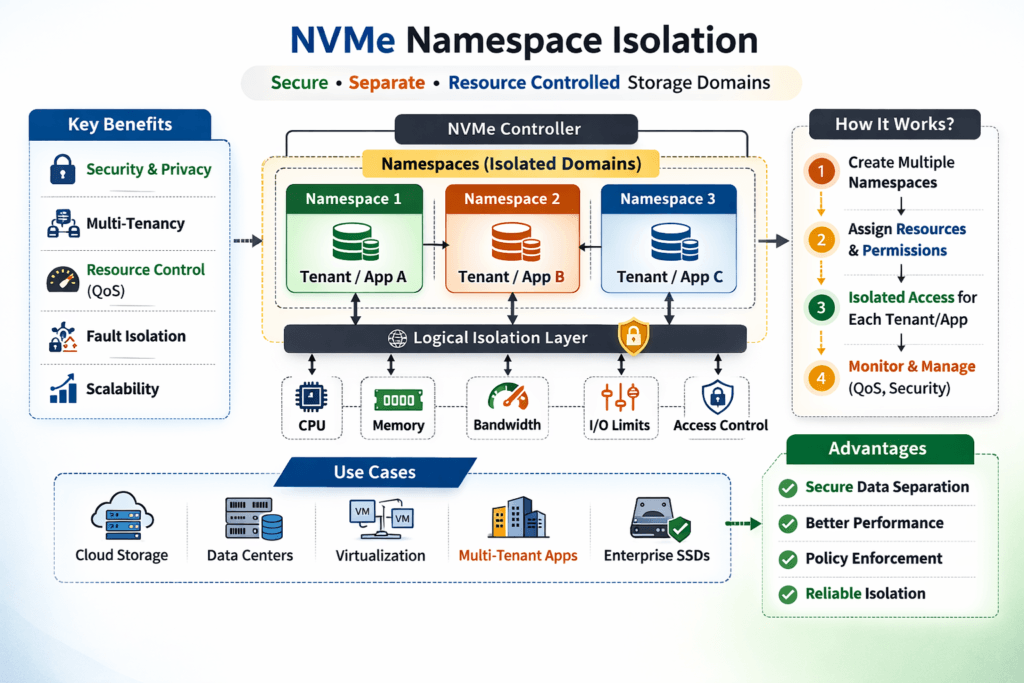 NVMe Namespace Isolation infographic