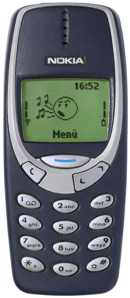 Nokia 3310, sorti en septembre 2000 (Source : Wikipedia)