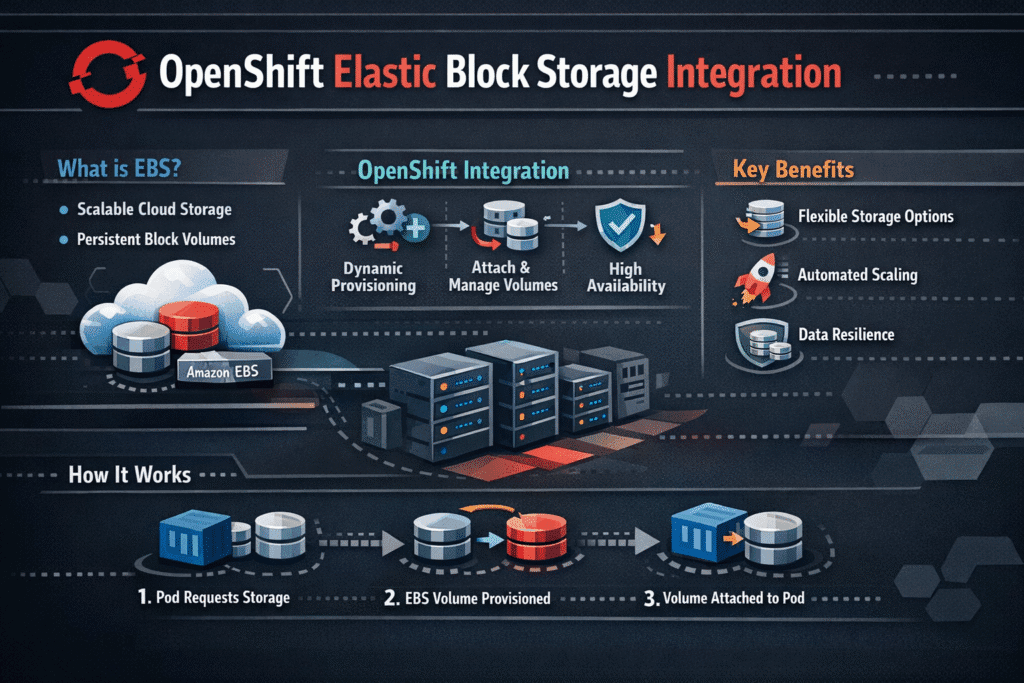 OpenShift Elastic Block Storage Integration infographic