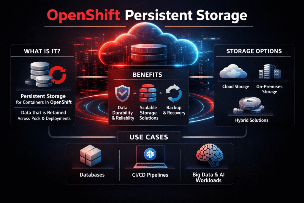 OpenShift Persistent Storage infographic