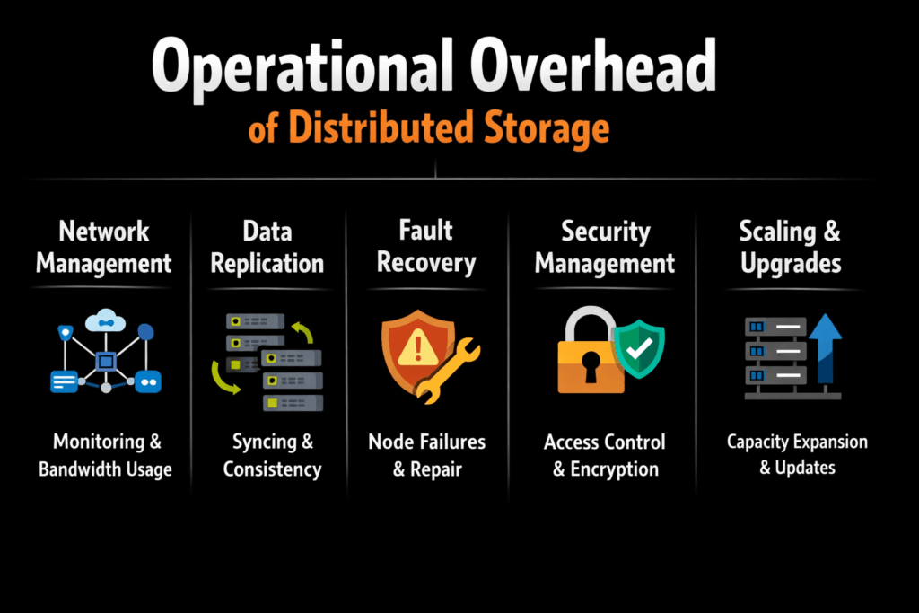 Operational Overhead of Distributed Storage infographic