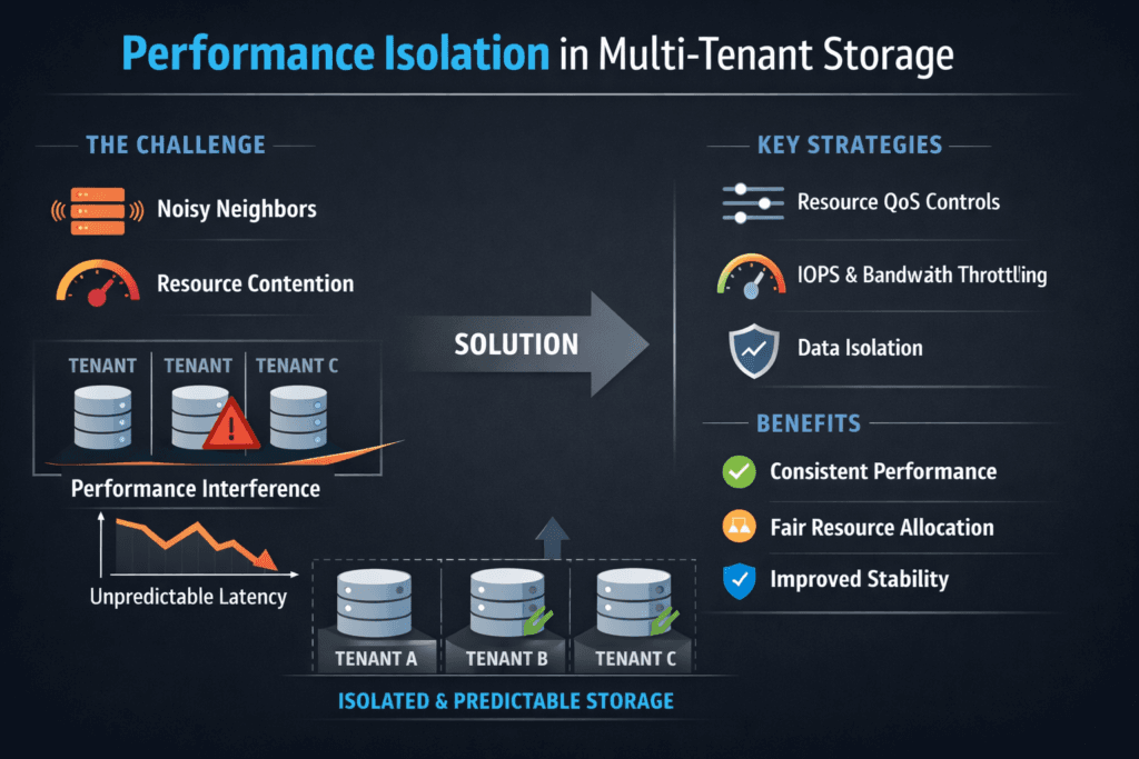 Performance Isolation in Multi-Tenant Storage infographic