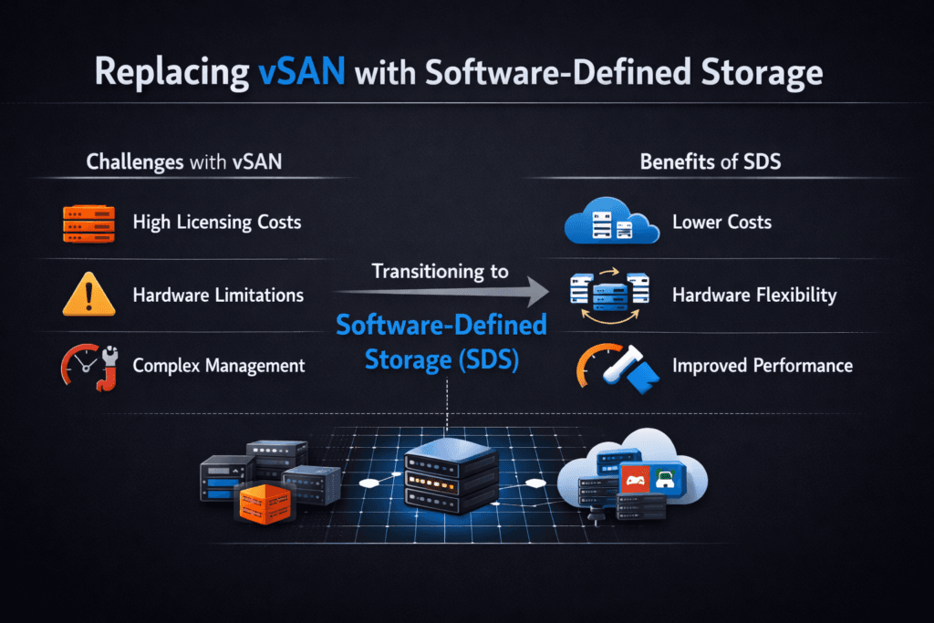 Replacing vSAN with Software-Defined Storage infographic