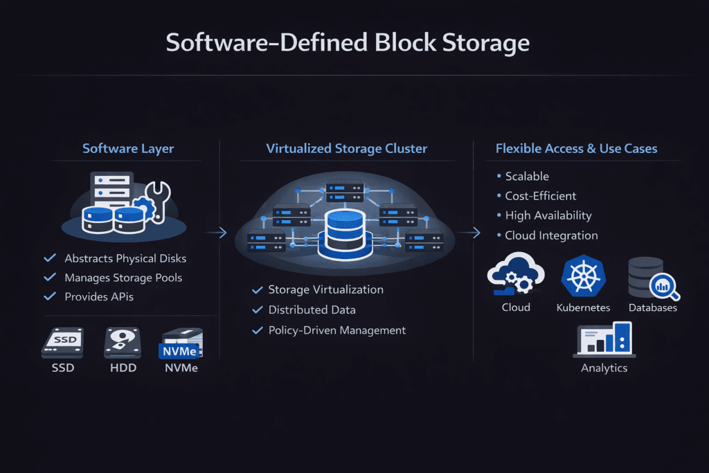 Software-Defined Block Storage infographic