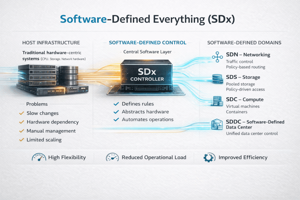 Software-Defined Everything (SDx) infographic