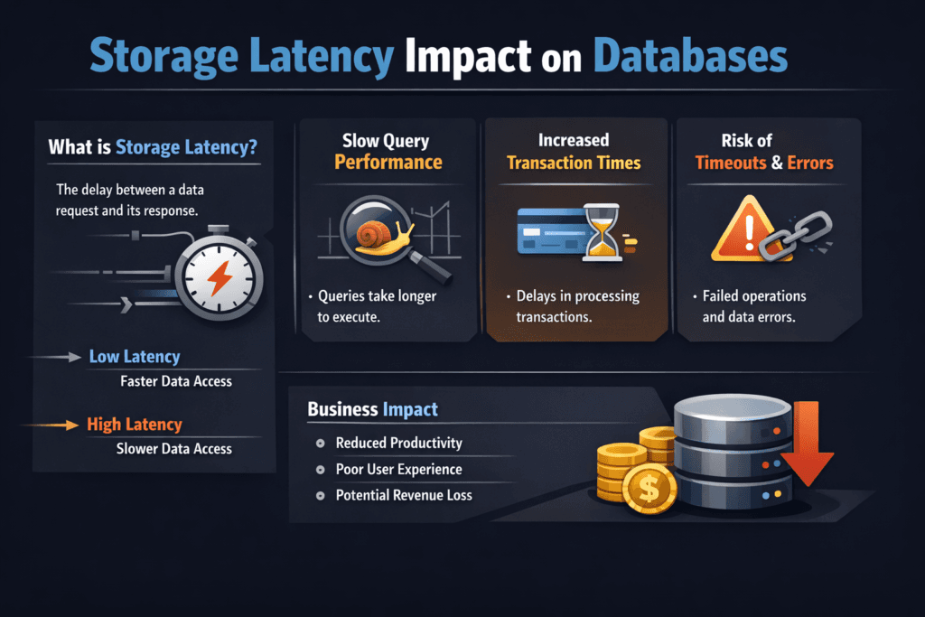Storage Latency Impact on Databases infographic