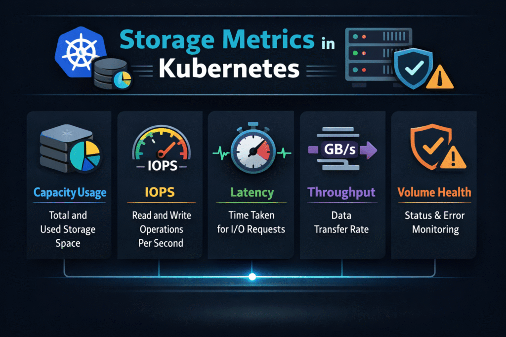 Storage Metrics in Kubernetes infographic