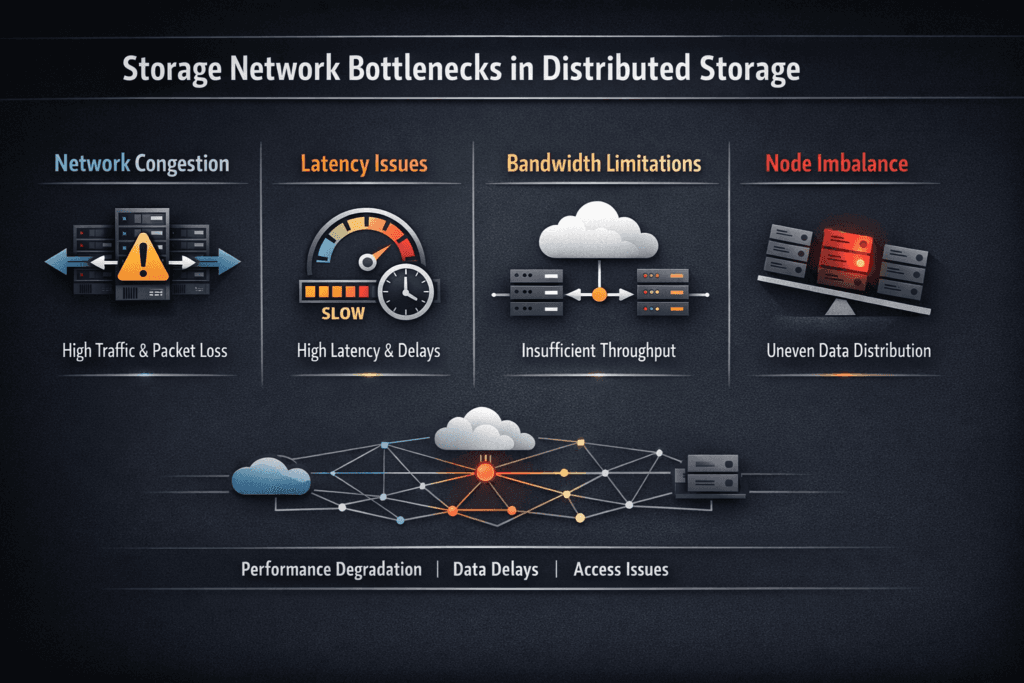 Storage Network Bottlenecks in Distributed Storage infographic