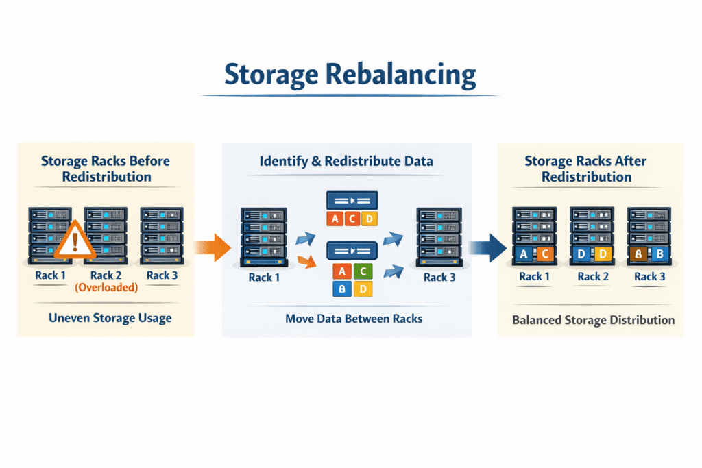 Storage Rebalancing infographics