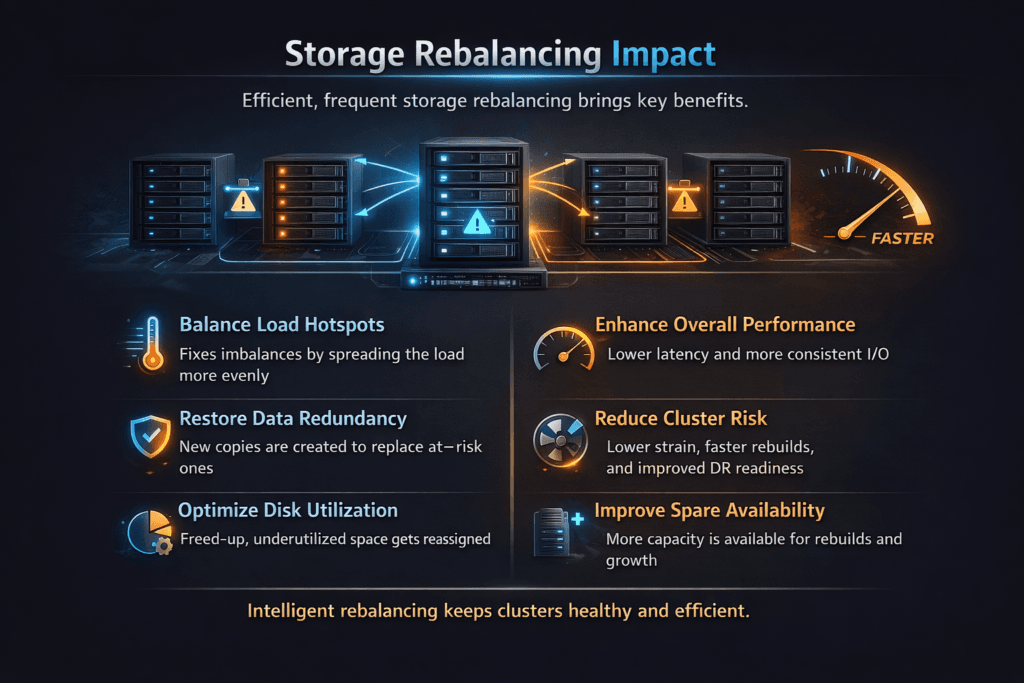 Storage Rebalancing Impact infographic