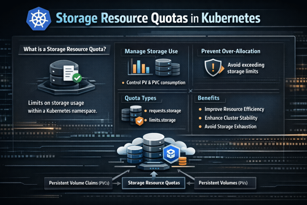 Storage Resource Quotas in Kubernetes infographic