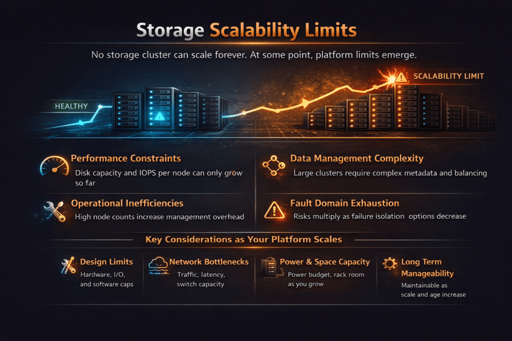 Storage Scalability Limits infographic