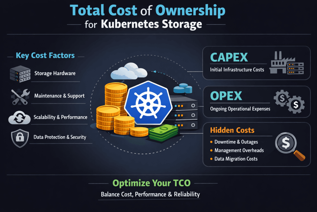 Total Cost of Ownership for Kubernetes Storage infographic