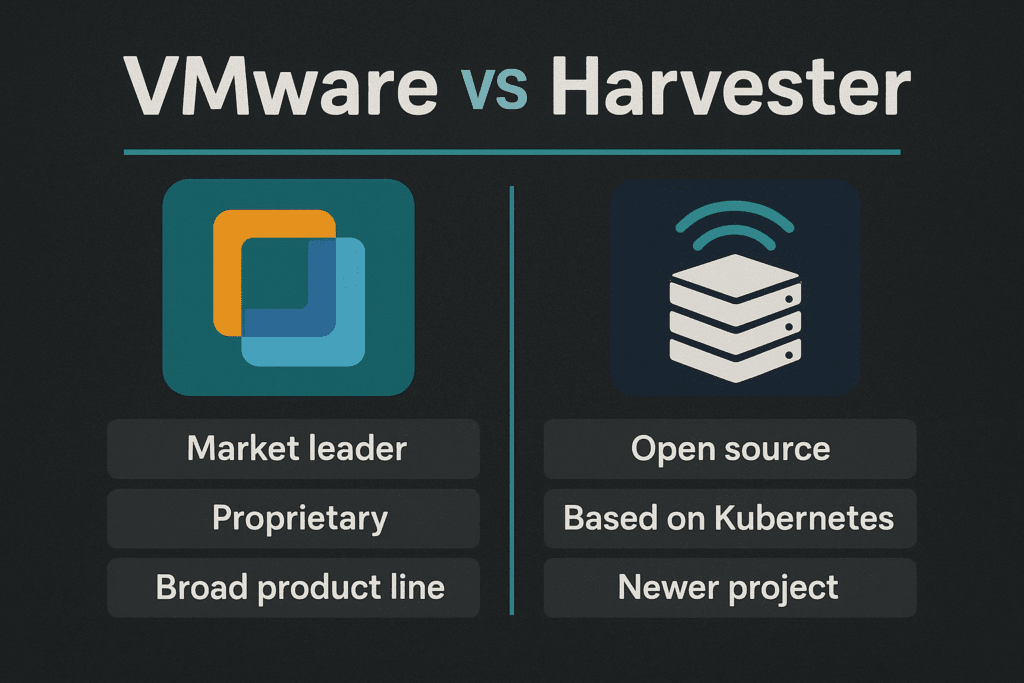 VMware vs harvester infographics