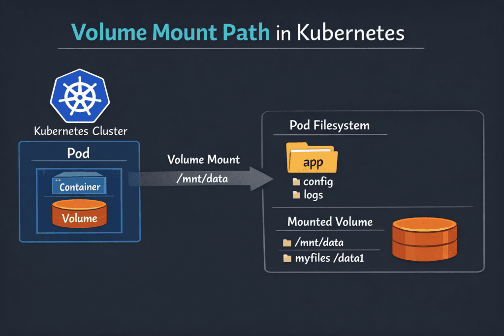 Volume Mount Path in Kubernetes infographic