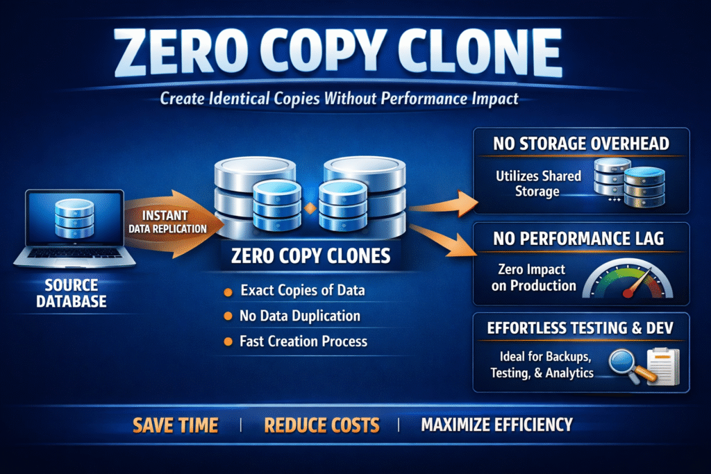 Zero Copy Clone infographics