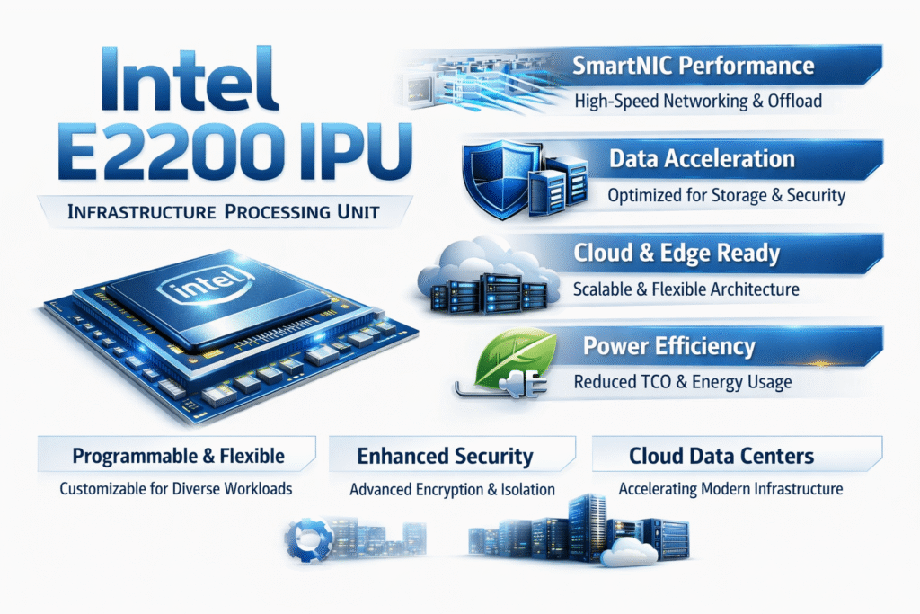 Intel E2200 IPU infographics