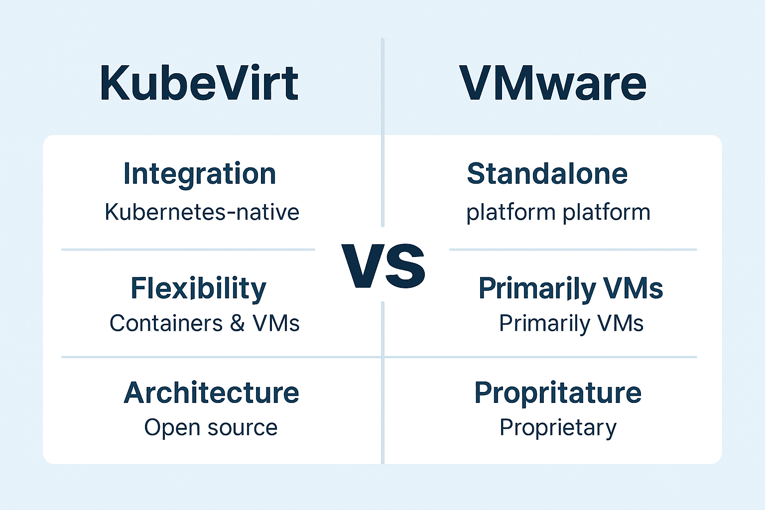 KubeVirt vs VMware