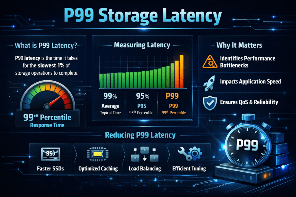 p99 storage latency infographic